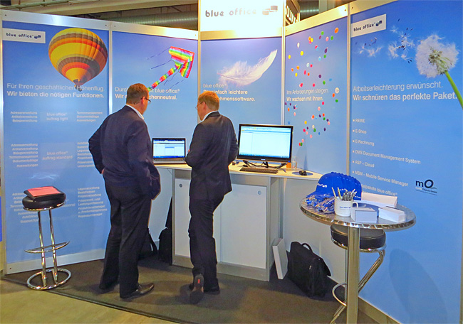 blue office Business-Software Stand an der topsoft 2014